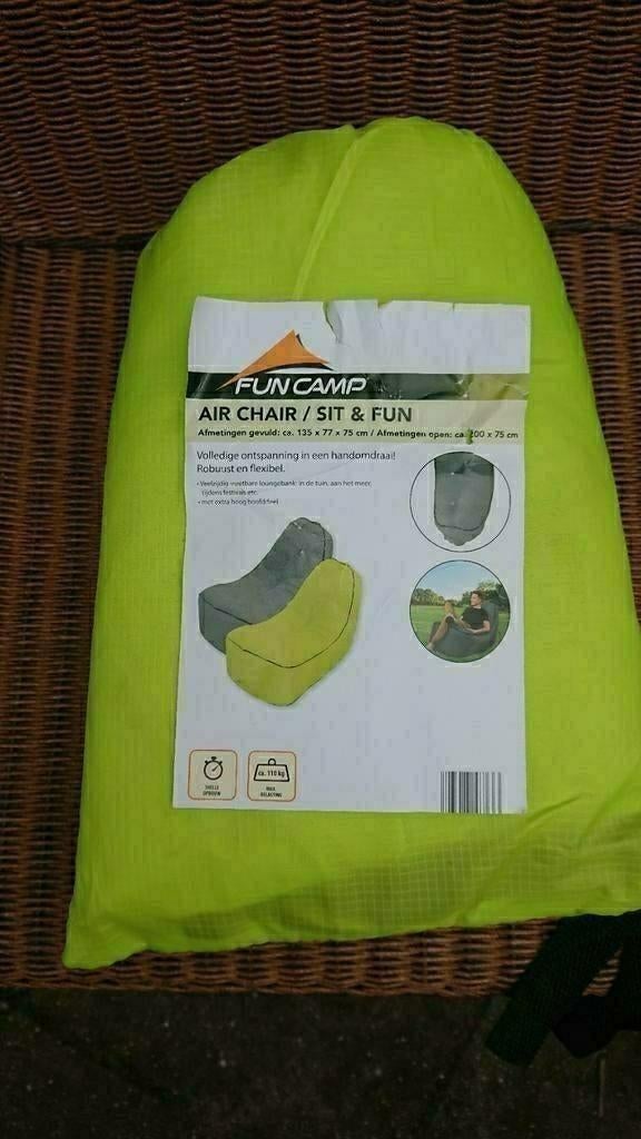 NIEUW Air chair camping opblaasstoel loungestoel kamperen, Ophalen of Verzenden, Nieuw