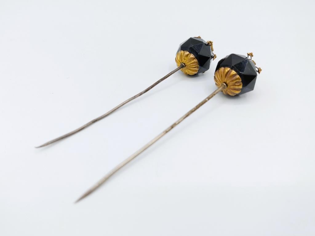 Gouden mutsenspelden, Friese klederdracht, 19e eeuws, Sieraden, Tassen en Uiterlijk, Antieke sieraden, Verzenden, Goud, Overige typen