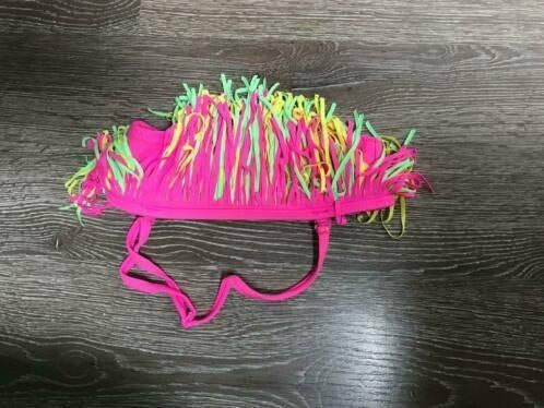 roze bikini top met vrolijke franjes in maat 104/110 Ibiza, Ophalen, Zo goed als nieuw, Meisje, Bikiniset