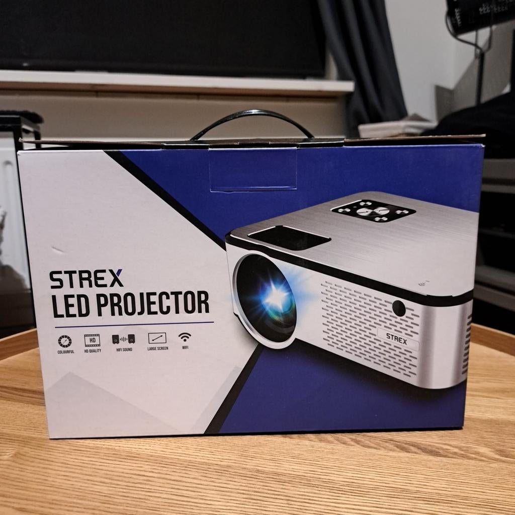 Strex led projector beamer, Audio, Tv en Foto, Beamers, Ophalen of Verzenden, Nieuw, LED
