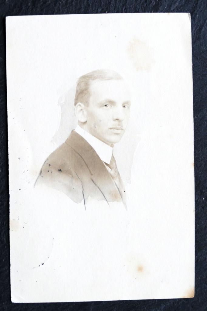 Fotokaart Heer met opvallende ogen, 1916, Verzenden, Voor 1920, Gelopen, Overige thema's