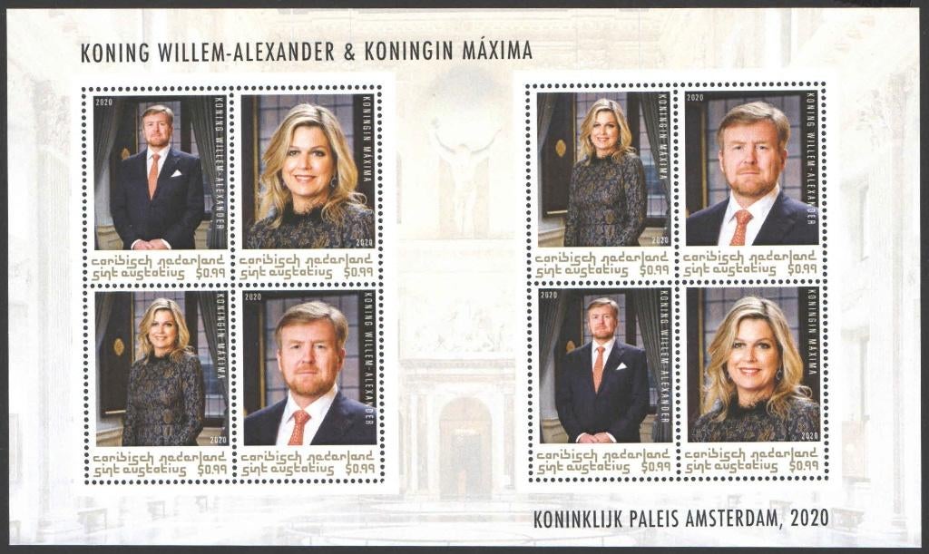 Caribisch Nederland Willem Alexander en Maxima 2020, Ophalen of Verzenden, Postfris