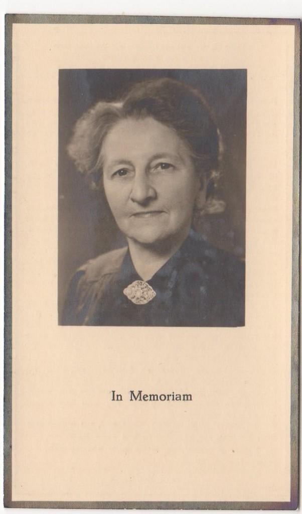 Arnoldina van de Kerkhof 1889 Someren + 1952 Eindhoven, 63 j, Verzenden