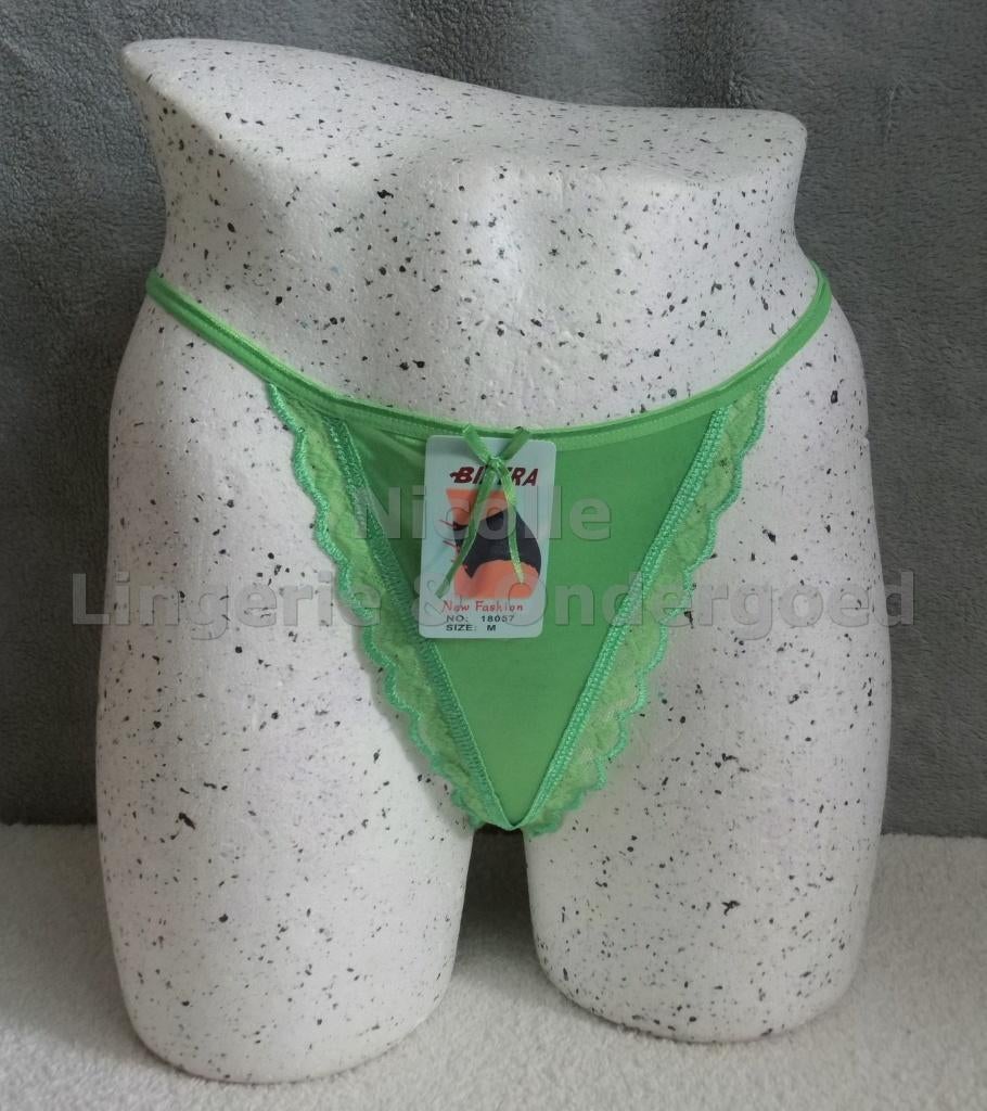 String Groen maat L (230), Kleding | Dames, Ondergoed en Lingerie, String, Overige kleuren, Ophalen of Verzenden