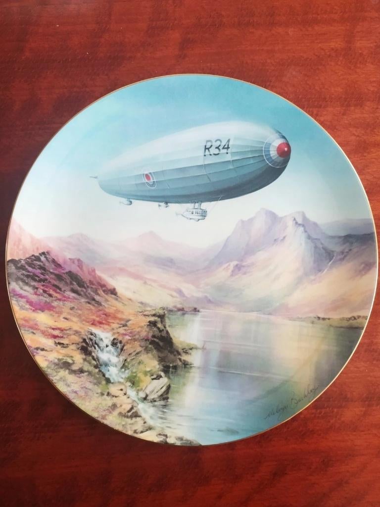 Coalport wandbord luchtschip, Antiek en Kunst, Ophalen of Verzenden