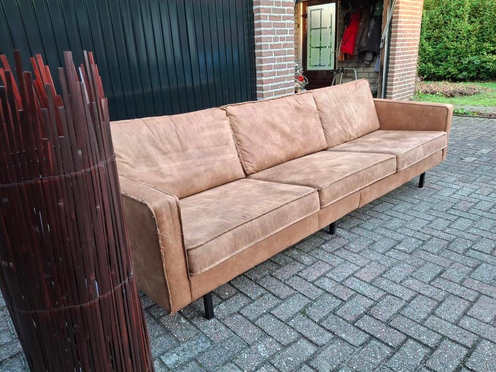 BePure Rodeo 3-zits bank cognac gerecycled leer, Huis en Inrichting, Banken | Bankstellen, Ophalen, 250 tot 300 cm, Gebruikt, Driepersoons