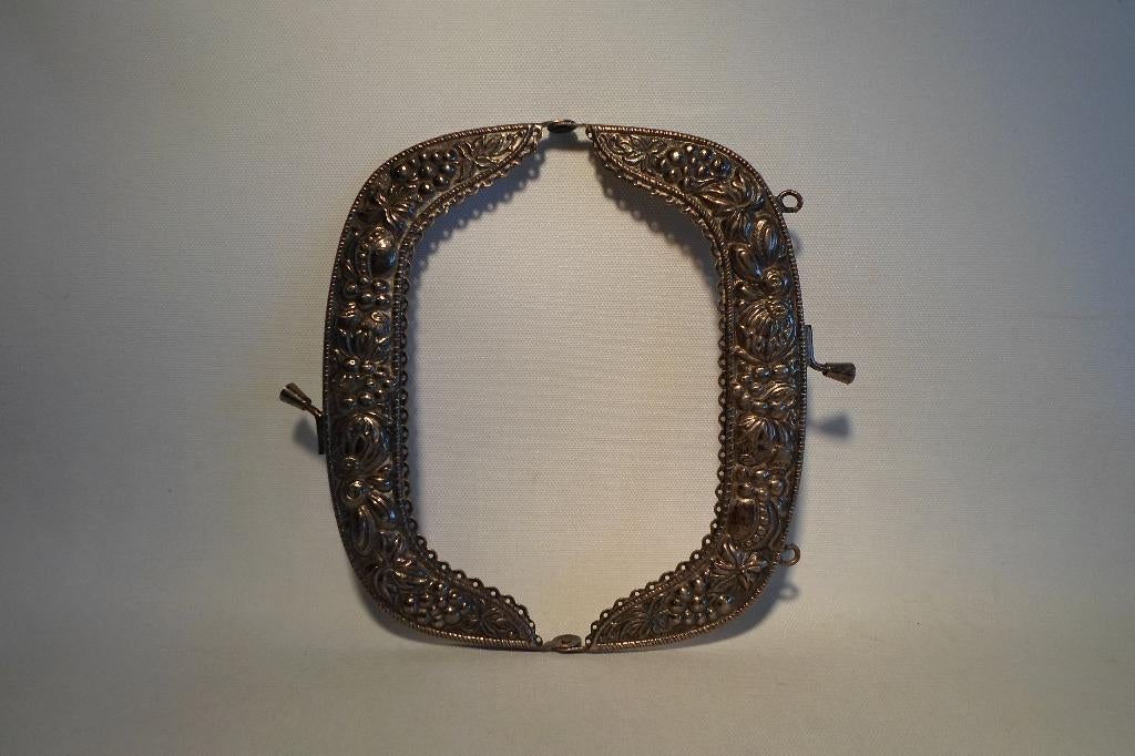 Antieke Tasbeugel Verzilverd, Antiek en Kunst, Antiek | Goud en Zilver, Ophalen of Verzenden