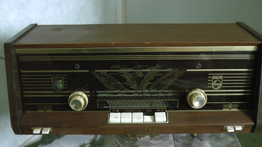 Oude Philips lampen radio, Ophalen, Gebruikt