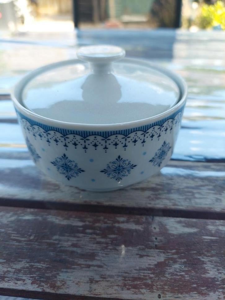 Vintage Spenzo Georgette Suikerpot met Deksel, Huis en Inrichting, Gebruikt, Overige typen, Ophalen of Verzenden, Overige stijlen