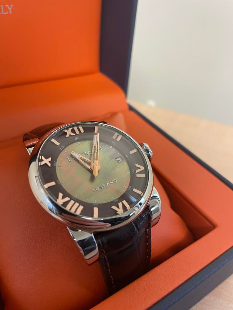 Locman Italy Horloge - Nieuwstaat - Onderhandelbaar!, Overige merken, Leer, Staal, Polshorloge