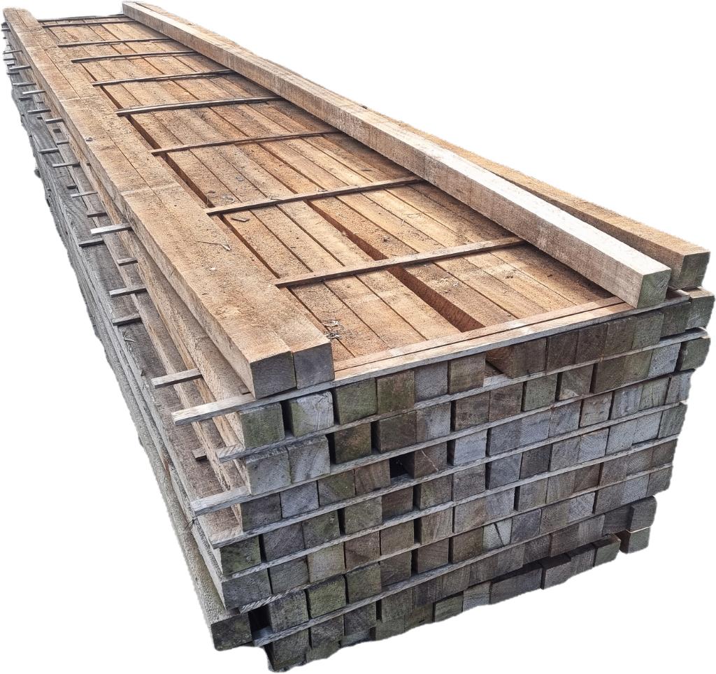 Hardhouten palen 7.0x7.0 cm - lengte: 5.00 m, Tuin en Terras, Palen, Balken en Planken, Ophalen, Palen, Nieuw, Hardhout