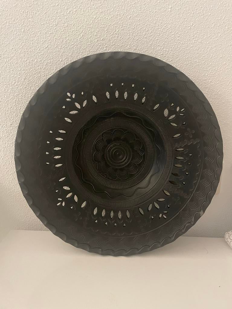 Uniek Hongaars wandbord zwart, Antiek en Kunst, Antiek | Wandborden en Tegels, Ophalen of Verzenden
