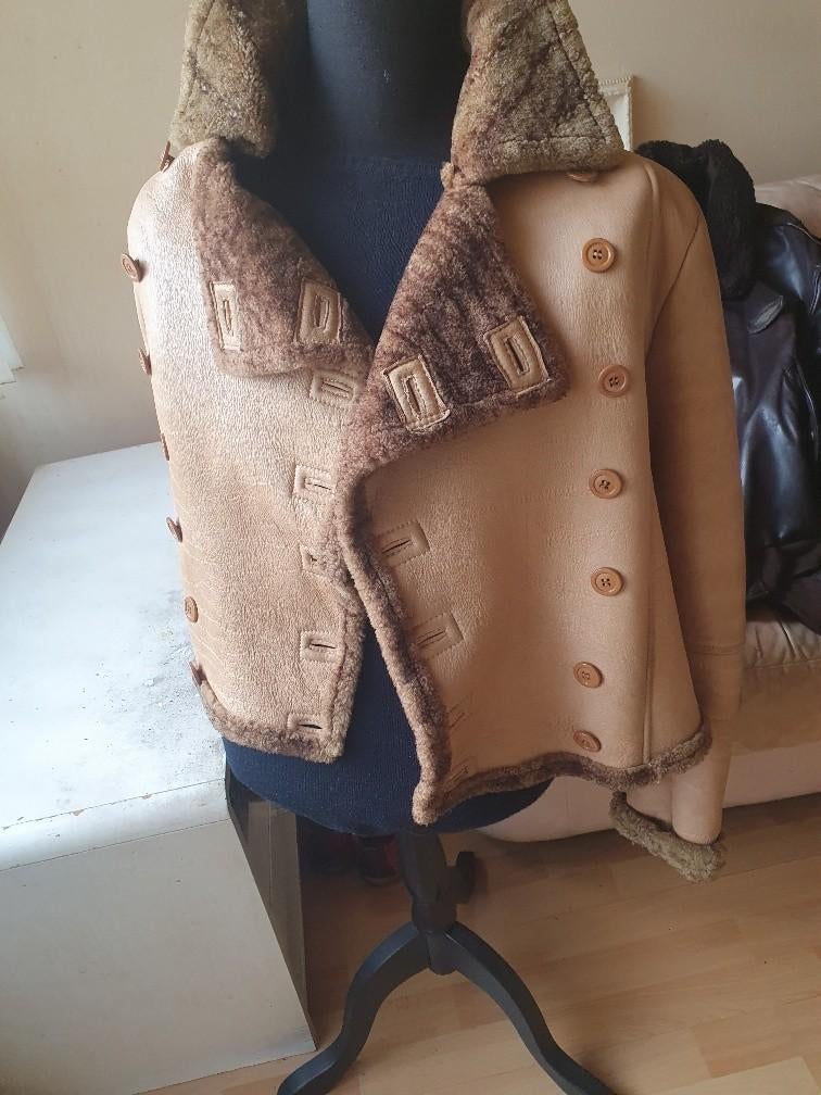 Womenswear Dames Lammy lammycoat Leren jas jack. mt L, Ophalen of Verzenden, Zo goed als nieuw, Maat 42/44 (L), Bruin