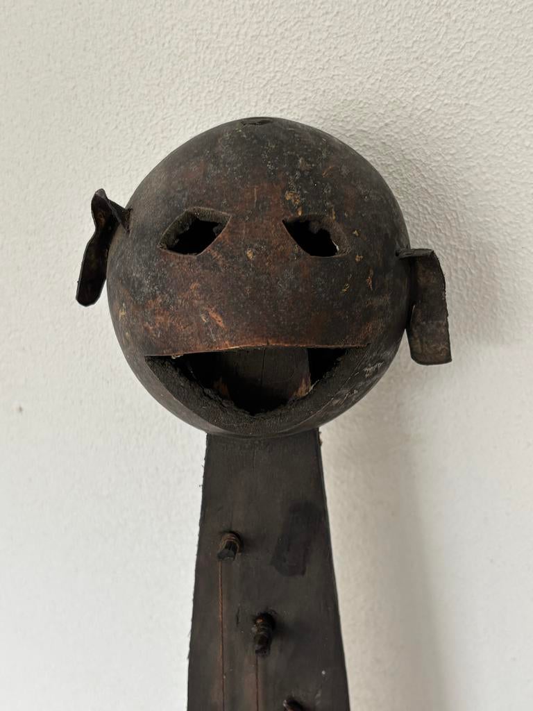 Afrikaans viersnarig kalebas/Luit gitaar met gezicht, Ophalen of Verzenden