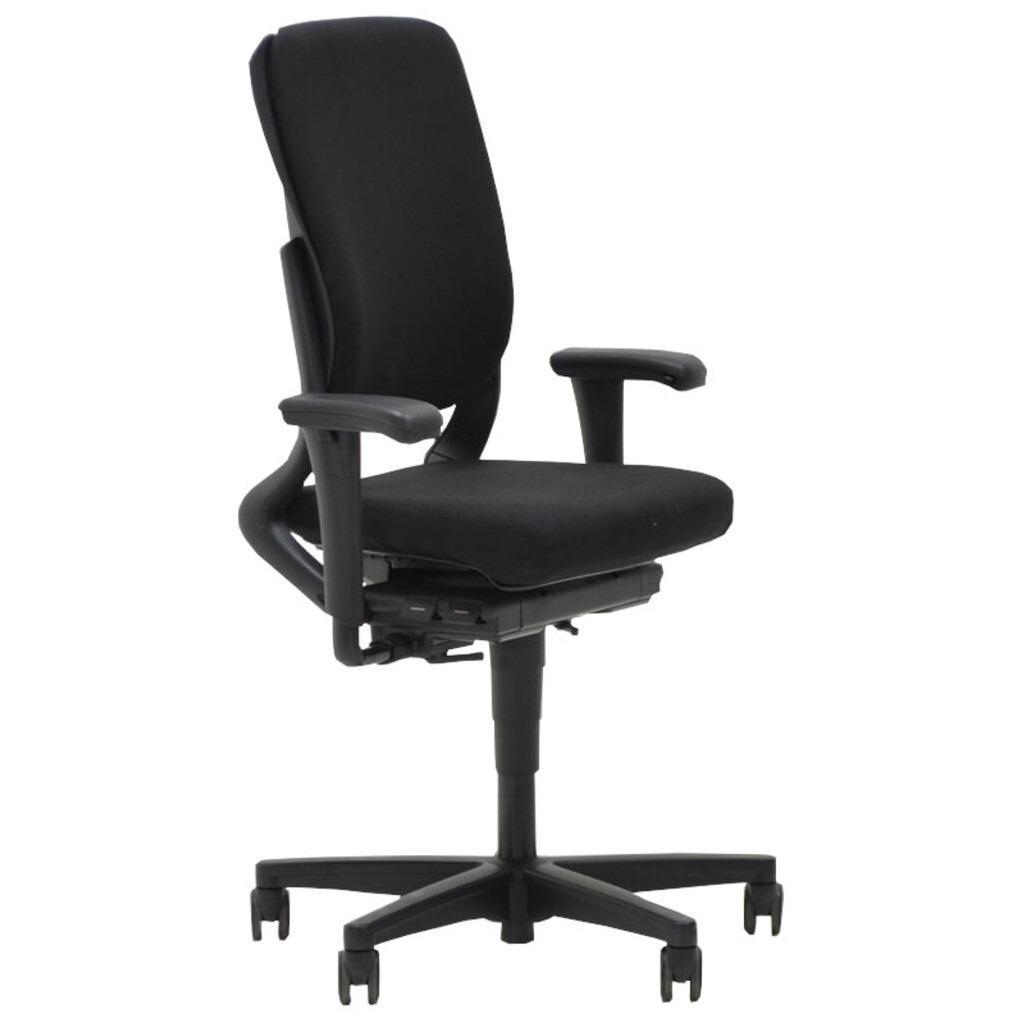 Ahrend 230 Bureaustoel Hoge Rug Zwart Zwart Voetkruis 4D Arm, Gebruikt, Zwart, Ophalen of Verzenden, Bureaustoel