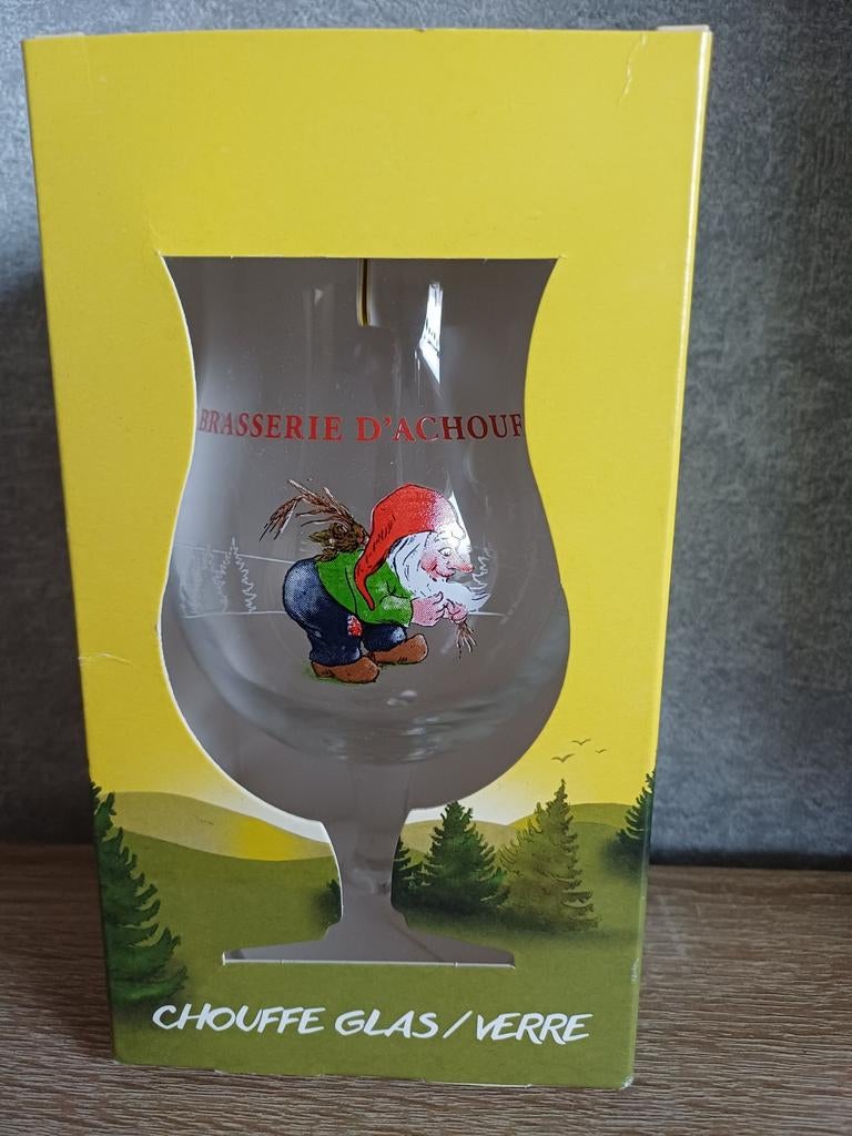Chouffe bierglas in originele verpakking - 33 cl, Ophalen of Verzenden, Nieuw, Glas of Glazen, Overige merken