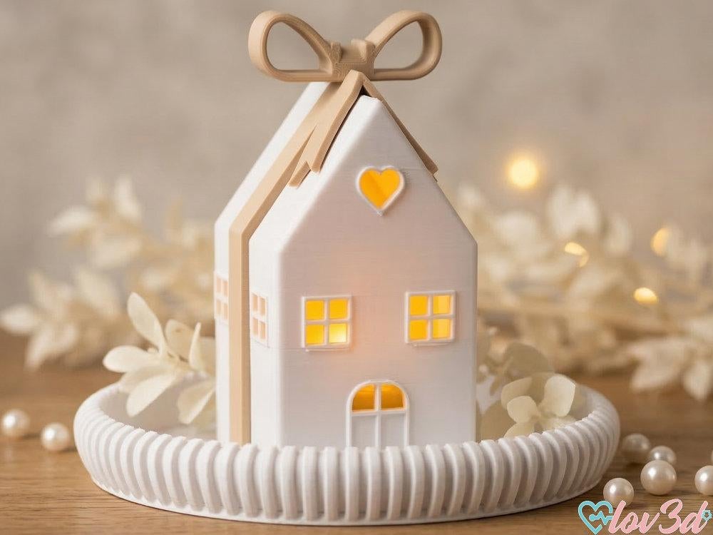 Schattig Theelicht Huisje | Gezellig & Sfeervol | Decoratie, Nieuw, Kunststof, Ophalen of Verzenden, Wit