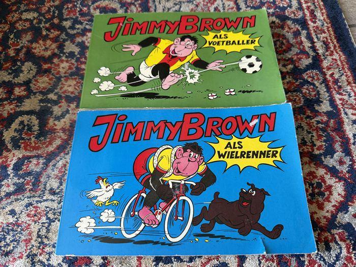 Jimmy Brown.als Voetballer en Jimmy Brown.als Wielrenner., Boeken, Meerdere stripboeken, Ophalen of Verzenden, Zo goed als nieuw