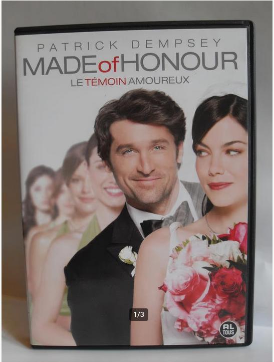 Made of Honour (originele dvd) Patrick Dempsey, Alle leeftijden, Ophalen of Verzenden, Zo goed als nieuw, Romantische komedie