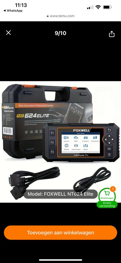 FOXWEL DIAGNOSE UITLEES APPARATUUR OBD met UPDATES, Auto diversen, Autogereedschap, Ophalen of Verzenden, Zo goed als nieuw