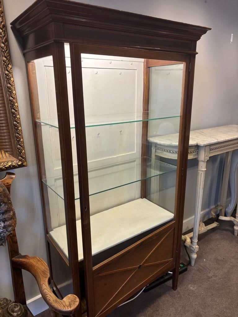 Antieke vitrinekast / winkelvitrine – 161 cm hoog, Ophalen, Gebruikt, ., 50 tot 100 cm