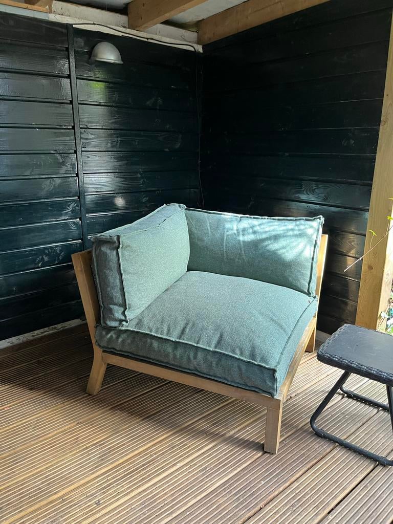 Loungetuinstoel met kussens, 2 zitplaatsen, Ophalen of Verzenden, Zo goed als nieuw, Loungeset