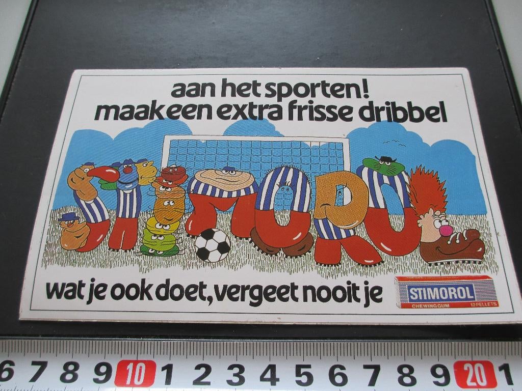 sticker kauwgom stimorol aan het sporten strip *, Ophalen, Zo goed als nieuw