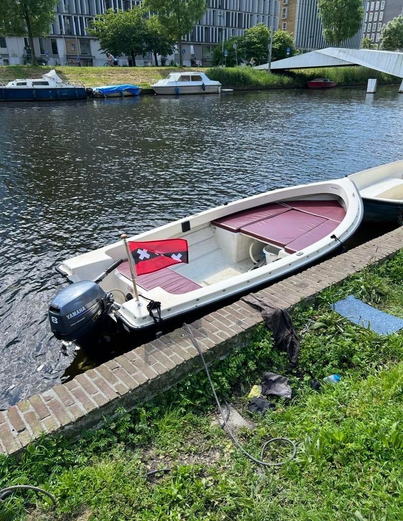 Bootje sloepje 4 meter met 8PK Yamaha motor, Ophalen of Verzenden