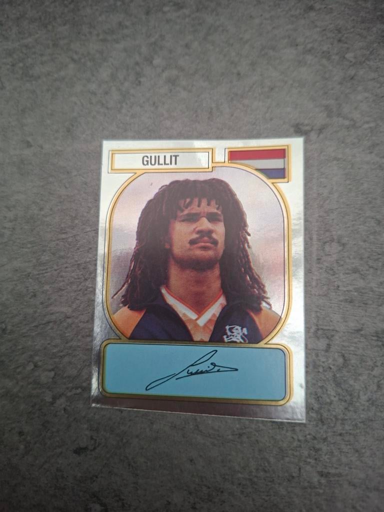 Panini sticker Voetbal 89. Speler Ruud Gullit Nederland., Verzenden, Zo goed als nieuw, Sticker