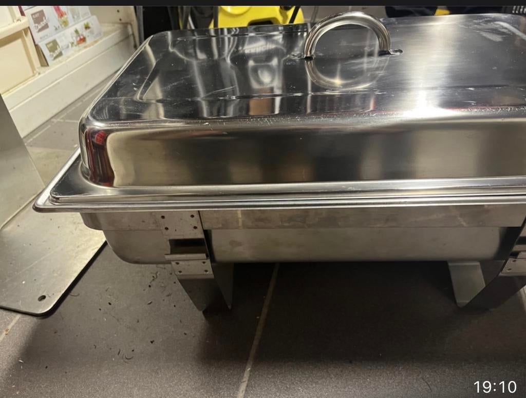 Chafing dish met deksel 5 stuks, Zilver, Ophalen of Verzenden, Metaal, Overige typen
