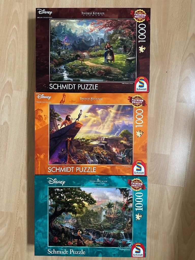 Schmidt Thomas Kinkade Disney puzzels NIEUW 1000 stukjes, Ophalen of Verzenden, 500 t/m 1500 stukjes, Nieuw, Legpuzzel