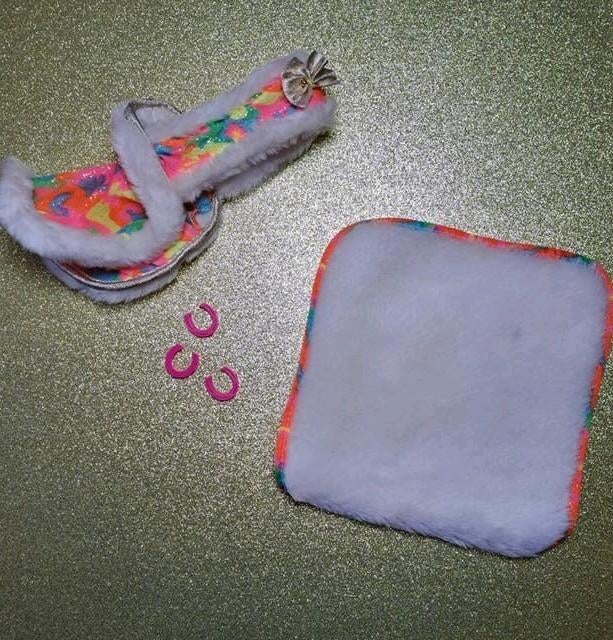 Vintage Mattel Barbie Ski Fun paard accessoires 1991, Verzenden, Zo goed als nieuw, Accessoires