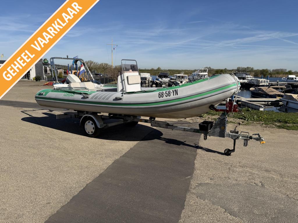 Lomac 550 IN S RIB - Johnson 70PK - Sportief & Krach, Watersport en Boten, Rubberboten, Gebruikt, Benzine, 70 tot 120 pk, Overige merken
