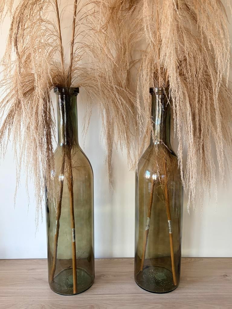 Mica Decorations vaas Rioja beige, Huis en Inrichting, Woonaccessoires | Vazen, Ophalen, Overige kleuren, 75 cm of meer, Glas