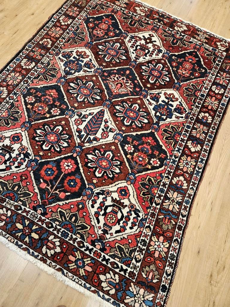 Vintage handgeknoopt perzisch tapijt bakhtiar 205x154, Info@SlatsAntiek.nl, 100 tot 150 cm, Perzisch, 200 cm of meer