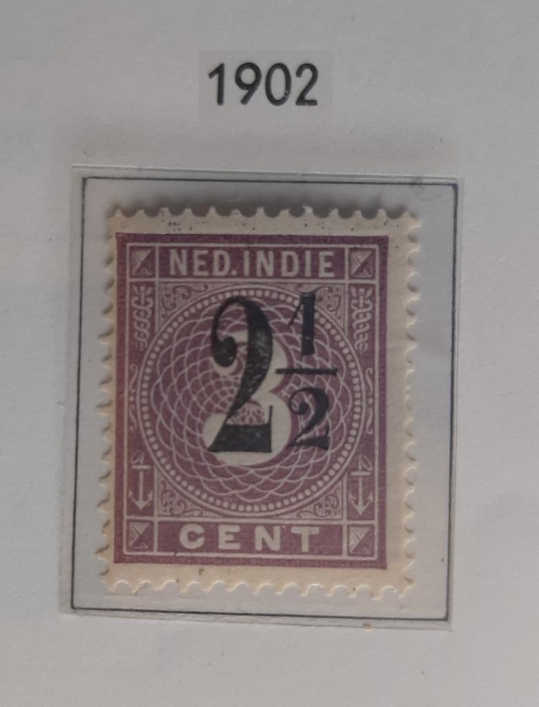 1902 Nederlands-Indië Cijfer 2,5 Cent Nvph Nr. 39, Postzegels en Munten, Postzegels | Nederlands-Indië en Nieuw-Guinea, Ophalen