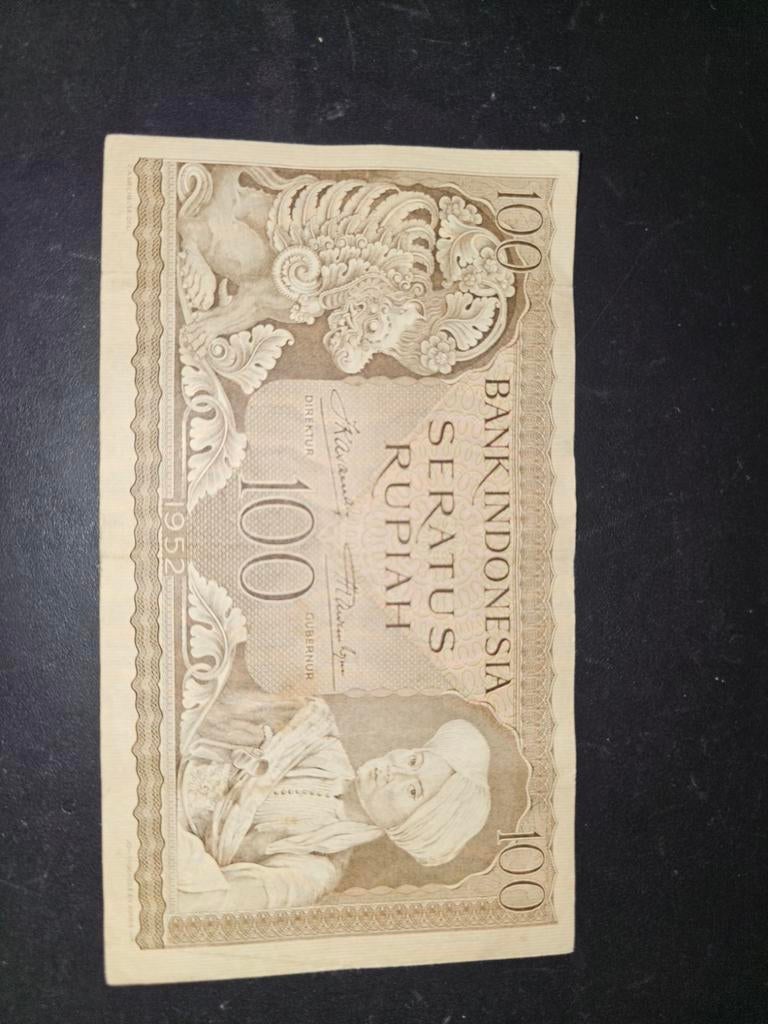 100 Rupiah Indonesië 1952 - Bank Indonesia, Verzenden, Zuidoost-Azië, Los biljet