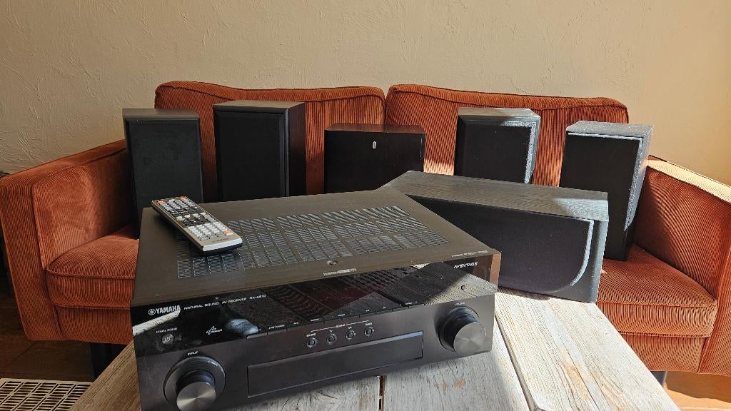 Prachtige home cinema surround set: Yamaha / IQ, Gebruikt, 70 watt of meer, 5.1-systeem, Overige spelers