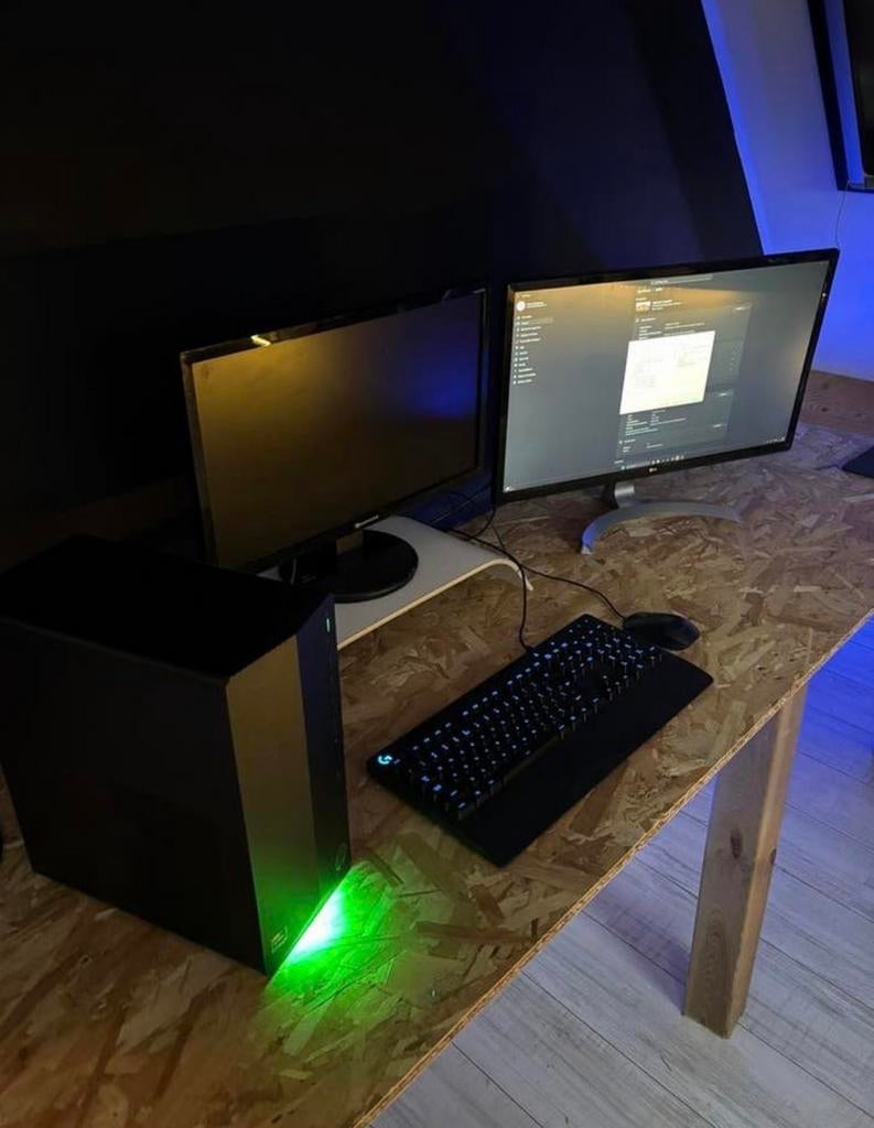 Gaming PC (RTX 3060) - complete set met beeldschermen etc, Computers en Software, Desktop Pc's, Ophalen, Gebruikt, Gaming, Met videokaart