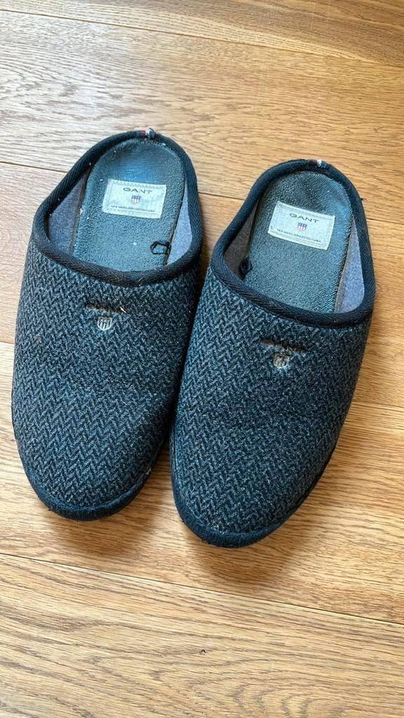 Heren Pantoffels Gant maat 44 zwart-grijs, Ophalen of Verzenden, Zo goed als nieuw, Pantoffels of Sloffen, GANT