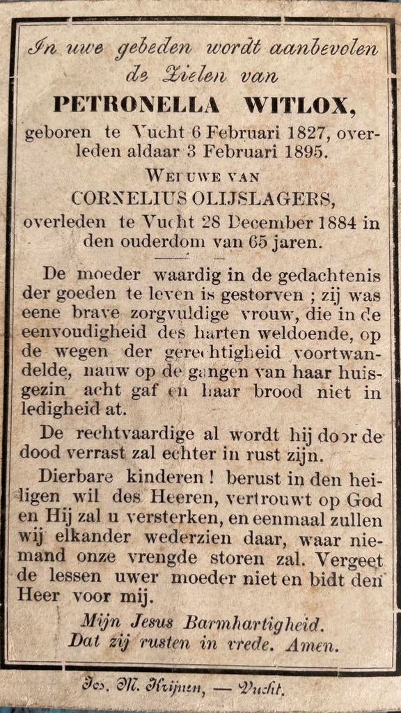 Petronella Wtlox Vught 1827, Ophalen of Verzenden