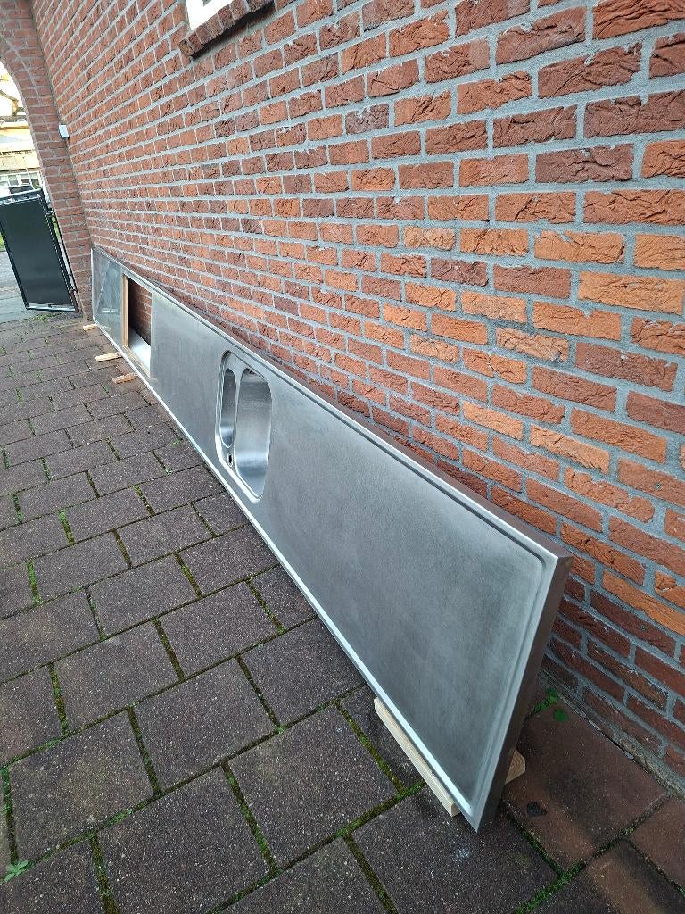 rvs aanrechtblad, Ophalen, Gebruikt, 200 cm of meer, Minder dan 100 cm