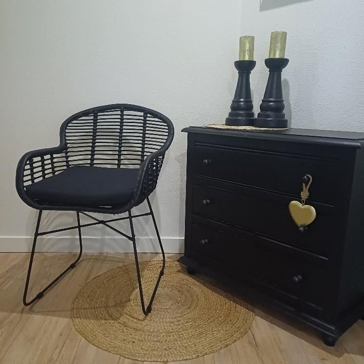 Rotan fauteuil, FLOOR Goosens, Ophalen, Zo goed als nieuw, 75 tot 100 cm, 50 tot 75 cm