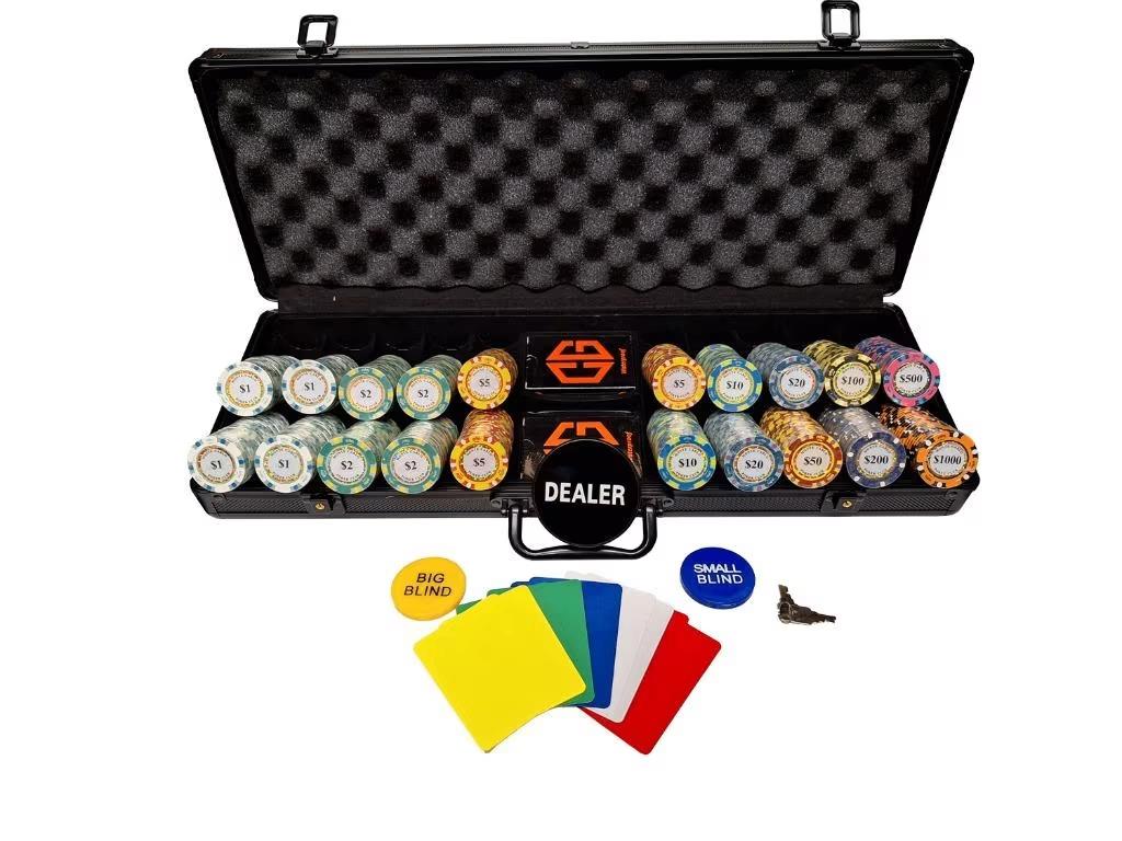 Poker fiches met waarde - Pokerset - Poker chips, Cave & Garden, Verzenden, Nieuw, Kouwe Hoek 1B, Waddinxveen