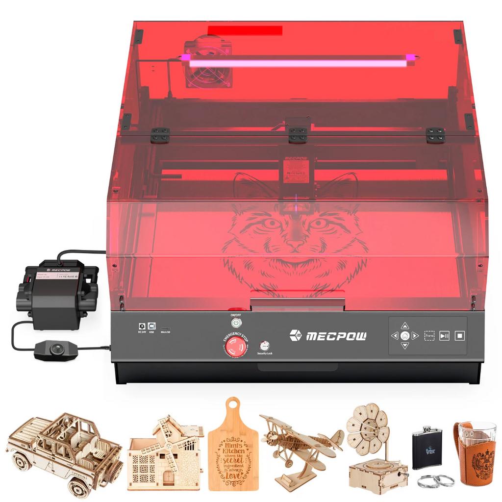 Lasergraveer- snijmachine Mexpow 22w pro., Ophalen, Zo goed als nieuw