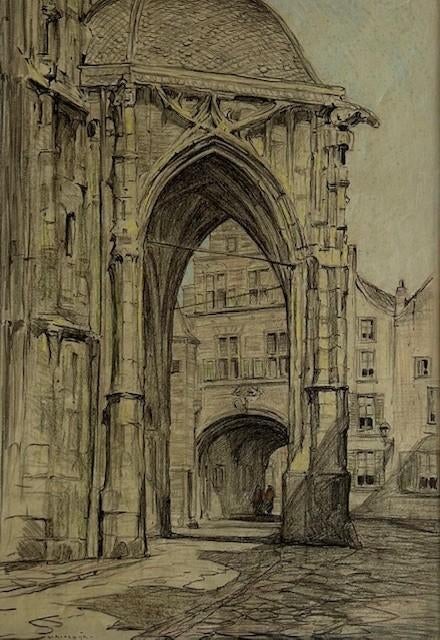 W. Noordijk Zijportaal St. Stevenskerk, Ophalen of Verzenden