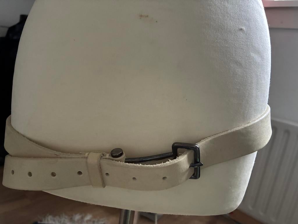 ERNY VAN REIJMERSDAL witte leren riem, Minder dan 3 cm, 90 tot 100 cm, Tailleriem, Ophalen of Verzenden