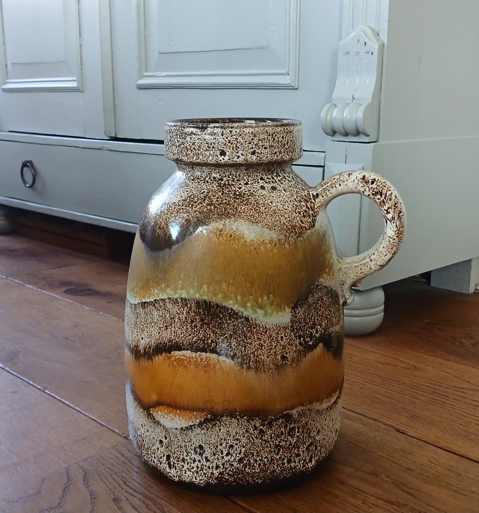Vintage Scheurich W-Germany fat lava keramieken vloervaas -, Ophalen, Overige kleuren, Aardewerk of Porselein, Minder dan 50 cm