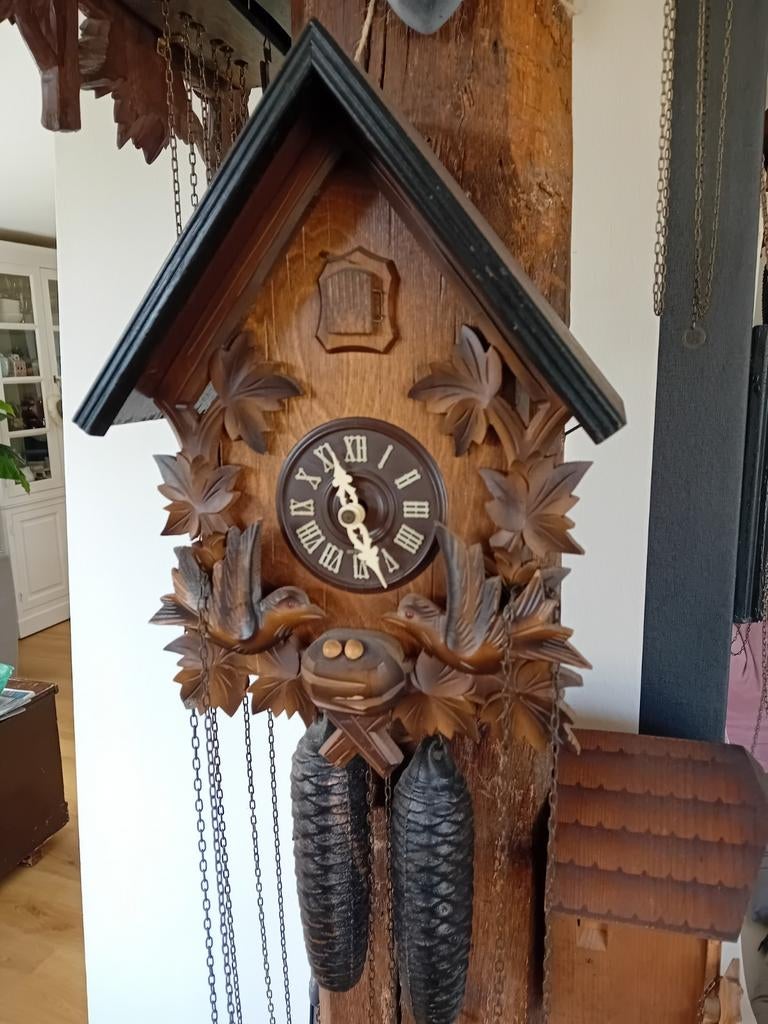 Koekoeksklok werkloper groot chalet, Antiek en Kunst, Antiek | Klokken, Ophalen of Verzenden