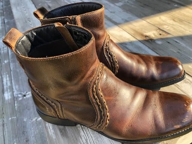 Bed Stu Revolution cowboy laarzen heren , met zijrits . netj, Bruin, Boots, Ophalen of Verzenden, Zo goed als nieuw